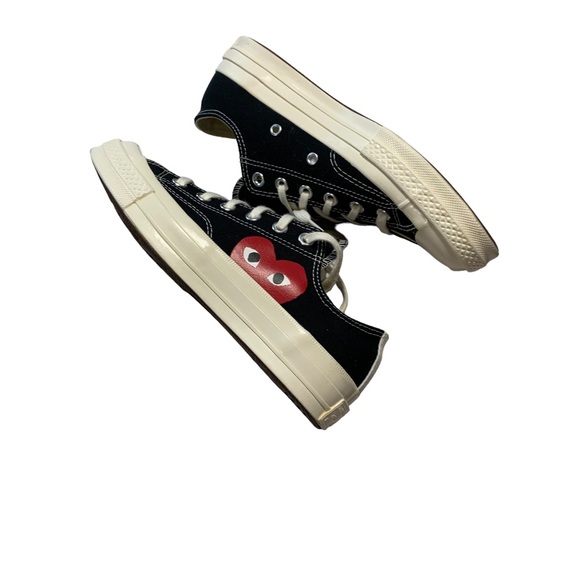 Converse x Comme de Garçons Play Chuck 70 Black/White/Red Sneaker Women’s Size 8 - Picture 4 of 10